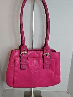 Tignanello Women's Pink Leather Tote Handbag